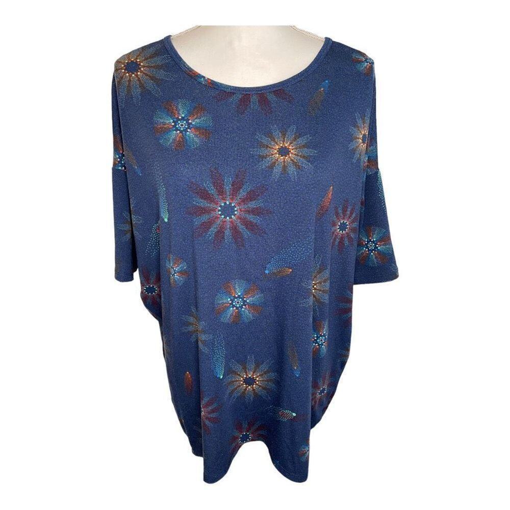 LuLaRoe Women's Small Multicolor Floral Print‎ Oversized Irma Tunic